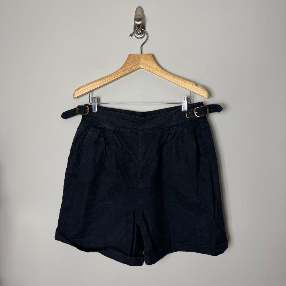 Wrap London Hemp Organic Cotton Dark Blue Shorts Womens Size 10 **1160